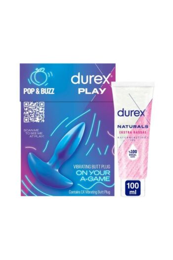 Durex Titreşimli Anal Plug Tıkaç, Silikon + Naturals Ekstra Hassas Doğal Özlü Kayganlaştırıcı Jel 100ml