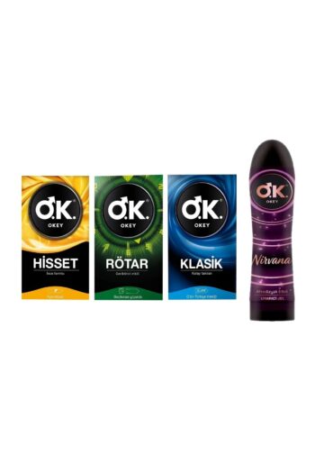Okey Hisset - Rötar - Klasik Prezervatif 3x10'lu + Kayganlaştırıcı Jel Nirvana 100ml