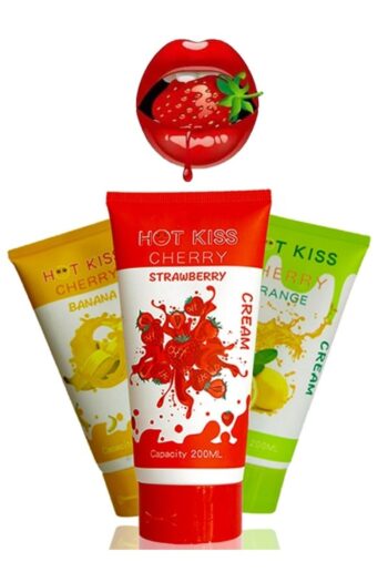 Erofoni Hot Kiss Büyük Boy Çilek Muz Kiraz Aromalı 3 Adet Su Bazlı Kayganlaştırıcı Jel Seti Toplam 600 ml