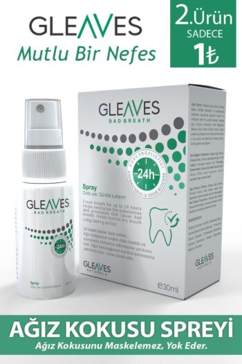 Gleaves Naturals Ağız Kokusu Önleyici Sprey, Ağız Kokusu Giderici Ağız Bakım Spreyi Alkolsüz Formülasyon 30 ml