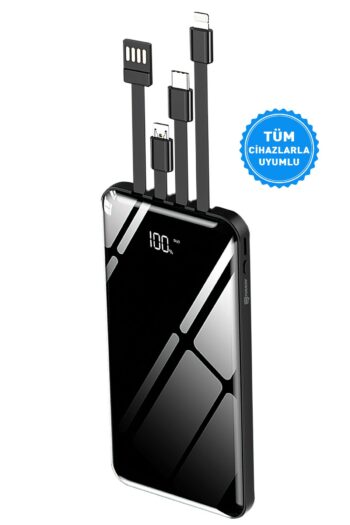 İntouch 10.000 Mah Prime Dijital Göstergeli Dahili Çoklu Kablolu Powerbank,siyah,taşınabilir Şarj Cihazı