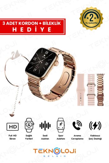 Teknoloji Gelsin Kadın Akıllı Saat Smart Watch G9 Mini Flamingo Kolye Hediyeli Ios ve Android Uyumlu 38mm 2.2inç