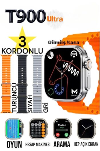 MATEO Akıllı Saat T900 Ultra Konuşma Özellikli, Sağlık Takipli Uzun Pil Ömrü ve iOS/Android Uyumlu
