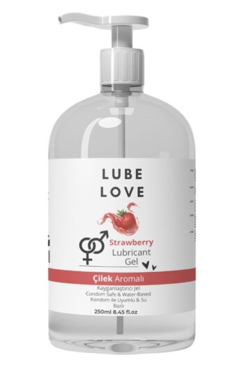 Lube Love Çilekli Extra Yoğun Uzun Süre Kayganlık Vajinal Anal Rahatlatıcı Su Bazlı Kayganlaştırıcı Jel