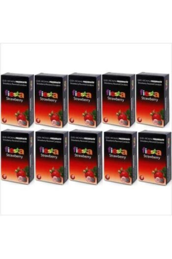 Fiesta Çilek Aromalı Prezervatif 10 Kutu Kondom Strawberry