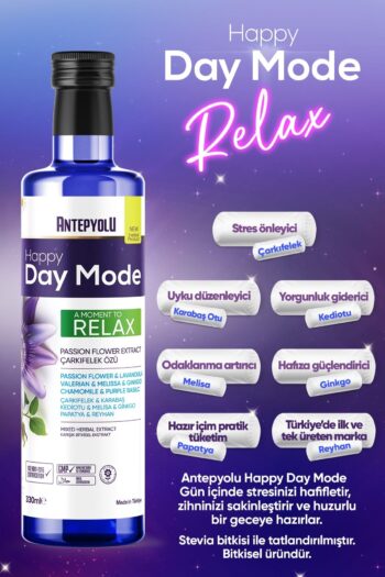 Antepyolu Relax Mood Çarkıfelek Özlü Stres Azaltıcı Uyku Düzenleyici Odaklanma Artırıcı Doğal Extract 330 ml