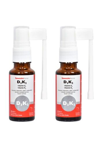 Imuneks İmuneks Farma D3K2 Sprey Vitamin D3, Vitamin K2 içeren Takviye Edici Gıda 20 ml x 2 Adet