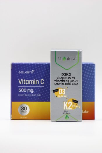 Venatura D3K2 Menakinon 7 damla ve Vitamin C 30 TB
