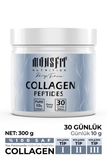 MONSFİT Kolajen %100 Saf Tip 1, Tip 2 Ve Tip 3 Hidrolize Peptitleri (30 GÜNLÜK) 300 g