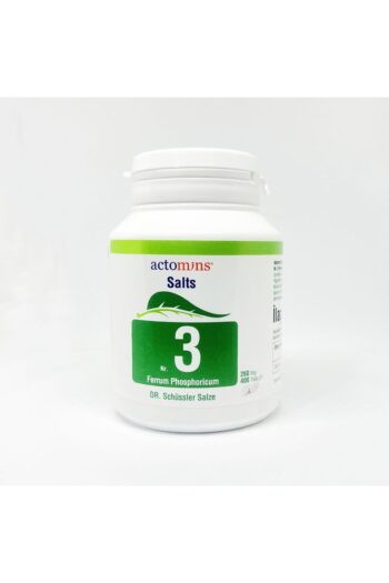 Schüssler Tuzları Actomins Nr:3 | Demir Phosphoricum | 400 Tablet