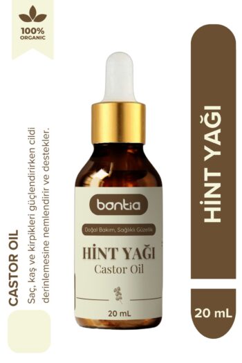 Bontia Bitkisel Hint Yağı 20 ml Soğuk Sıkım %100 Doğal Saf & Organik - Saç, Cilt, Yüz Bakımı İçin