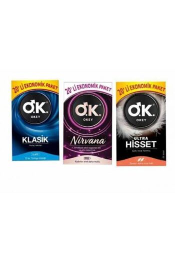 Okey Prezervatif Klasik 20 Li + Nirvana 20 Li + Ultra Hisset 20 Li