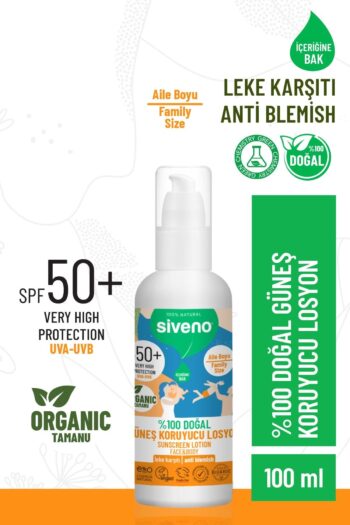 Siveno %100 Doğal Ve Organik Tamanu Yağlı Güneş Losyonu Mineral Filtreli Tüm Aile Için 50 Spf 100 ml