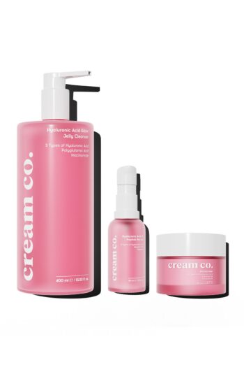 Cream Co. Canlandırıcı Temizleyici Aydınlatıcı Nemlendirici Set (Hyaluronic Acid + Peptide + Niacinamide)