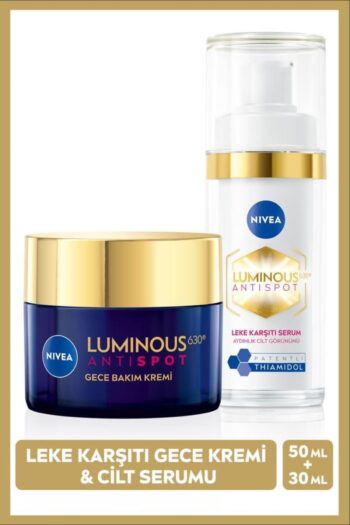 NIVEA Luminous630 Thiamidol Etkili Leke Karşıtı Cilt Serumu 30ml Ve Gece Yüz Kremi 50ml, Hyaluronik Asit