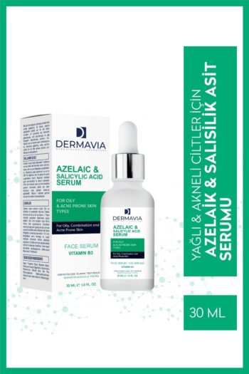 Dermavia Azelaıc & Salıcylıc Acıd Serum Yağlı Akne Eğilimli Cilt Tipleri Için Yüz Serumu 30 ml