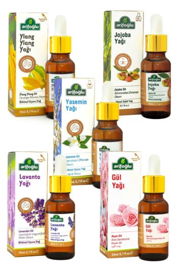 Arifoğlu Lavanta & Yasemin & Jojoba & Gül & Ylang Ylang Bitkisel Yağ Seti