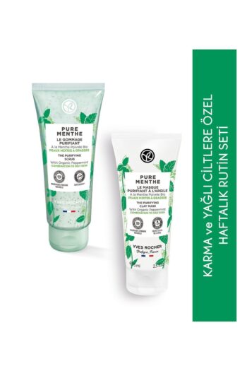 Yves Rocher Karma/Yağlı Ciltlere Özel Orijinal Boy Kil Maske, Peeling Haftalık Rutin Seti