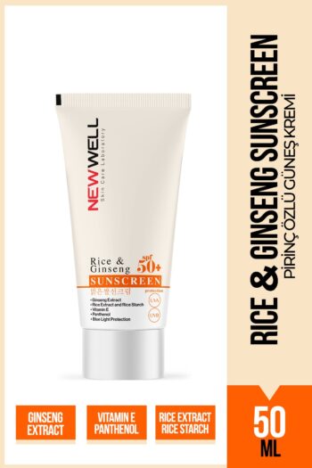New Well Rice & Ginseng Sunscreen Spf50+ Pirinç Özlü Güneş Kremi 50 ML