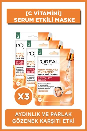 L'Oreal Paris 3'lü Revitalift Clinical Anında Aydınlatıcı C Vitamini Serum Etkili Maske