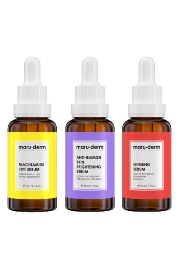 Maru.Derm Maruderm 3'lü Fırsat Serum Seti Mrd502 - Niacinamide %10 Serum, Ginseng Serum, Leke Serumu
