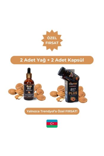 KAYISIR B17 Vitamini Amygdalin Yağı 2x2 ( 2 Adet Yağ - 2 Adet Kapsül)