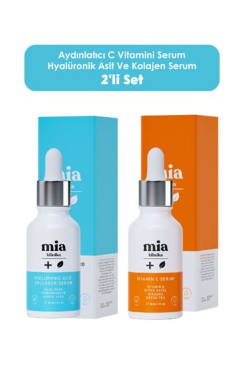 mia klinika Aydınlatıcı C Vitamini Serum Hyalüronik Asit Ve Kolajen Serum 2'li Set 30 ml