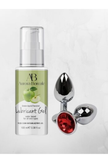 AŞKIN DEPOSU Aurora Boreale Yeşil Elma Kayganlaştırıcı Jel 100ml Mücevher Çelik Plug Küçük Boy