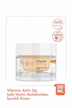 Avene Vitamin Activ Cg Cg Vitamini ve Niasinamid İçerikli Işıltı veren Antioksidan içerikli Krem 50 ml