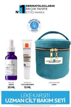La Roche Posay Leke Karşıtı Uzman Cilt Bakım Seti: Mela B3 Leke Serumu 30ML&Age Correct Güneş Kremi 15ML&Çanta