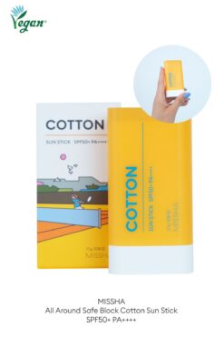 Missha Yağlanma Karşıtı Tere Dayanıklı Stick Güneş Kremi All Around Safe Block Cotton SunStick SPF50+PA++++