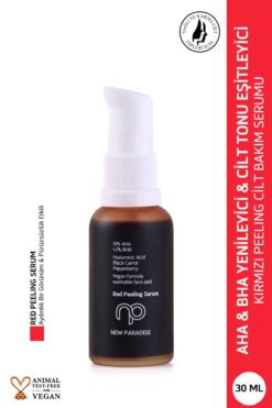 NEW PARADISE Leke Karşıtı Cilt Yenileyici Ölü Deriden Arındıran Aha Bha Red Peeling Serum 30 ml