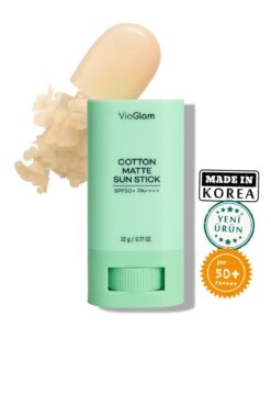 VioGlam Cotton Matte Sun Stick Güneş Kremi Spf50 Pa Yağlı / Karma Ciltler Için Saten Bitiş (VİONİNE)