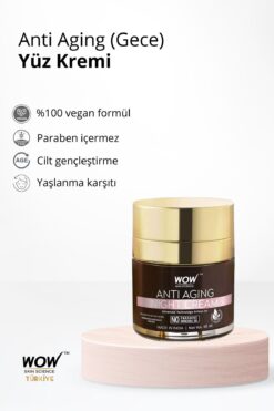 WOW Skin Science Anti Agıng Yaşlanma Karşıtı Gece Cilt Kremi %93 Doğal İçerik