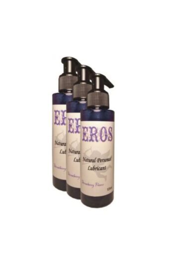 Eros Strawberry Flavor Natural Personal Lubricant 375 ml Çilek Aromalı K@yganlaştırıcı X 3 ADET