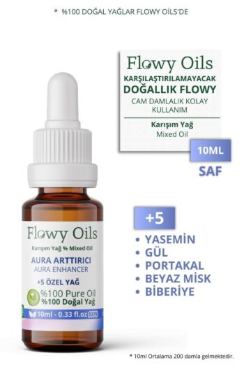 Flowy Oils Aura Arttırıcı Doğal Özel Bakım Yağı %100 Saf Karışım Aura Enhancer Mixed Oil 10ml