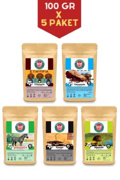 Mare Mosso Caffe Afrika Kahveleri( Etiyopya, Burundi, Tanzanya, Kenya, Uganda) Tanışma Seti (100 GR. X5 PAKET)