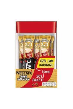 Nestle Nescafe 3ü1 Arada Sütlü Köpüklü 20'li Cam Kavanoz