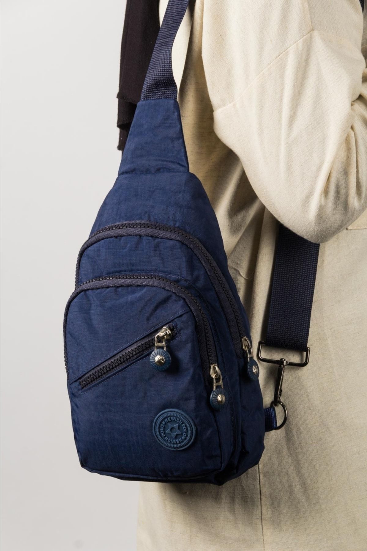 NEWISH POLO ACCESSORIES Yuppy Club Unisex Su Geçirmez Krinkıl Çapraz Askılı Bel Omuz Göğüs Ve Spor Çanta Günlük Bodybag - Görsel 10