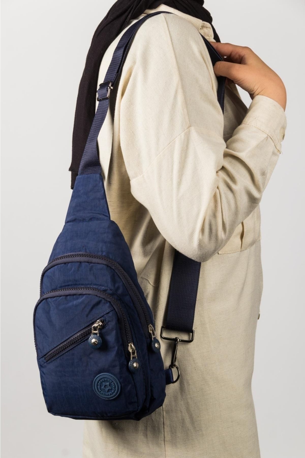 NEWISH POLO ACCESSORIES Yuppy Club Unisex Su Geçirmez Krinkıl Çapraz Askılı Bel Omuz Göğüs Ve Spor Çanta Günlük Bodybag - Görsel 11