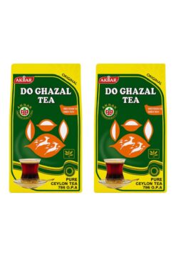 Do Ghazal Tea 400 gr x 2 Adet | Akbar Premium Seylan Çayı | 100% Pure Ceylon Tea