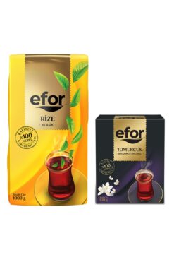 EFOR ÇAY Efor Rize Siyah Dökme Çay 1.000 Gr + Tomurcuk Bergamot Aromalı 100gr