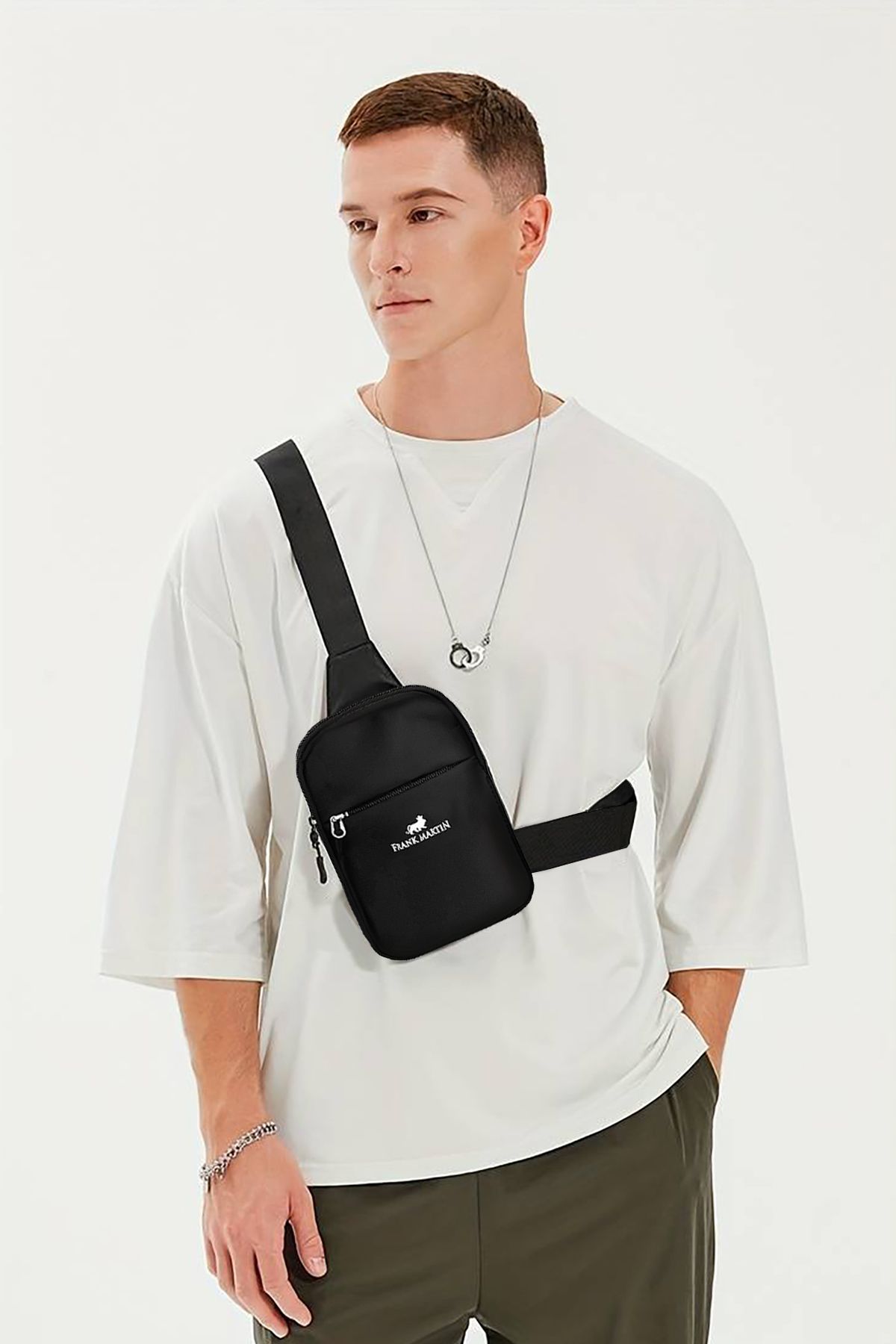 Frank Martin Lizbon Orijinal Unisex Günlük Ayarlanabilir Askılı Spor Çapraz El Göğüs Ve Omuz Çantası 140-011