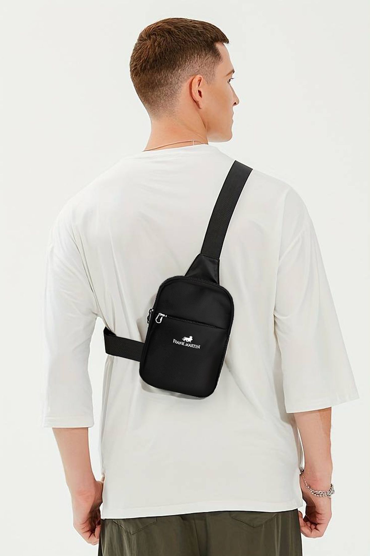 Frank Martin Lizbon Orijinal Unisex Günlük Ayarlanabilir Askılı Spor Çapraz El Göğüs Ve Omuz Çantası 140-011 - Görsel 2