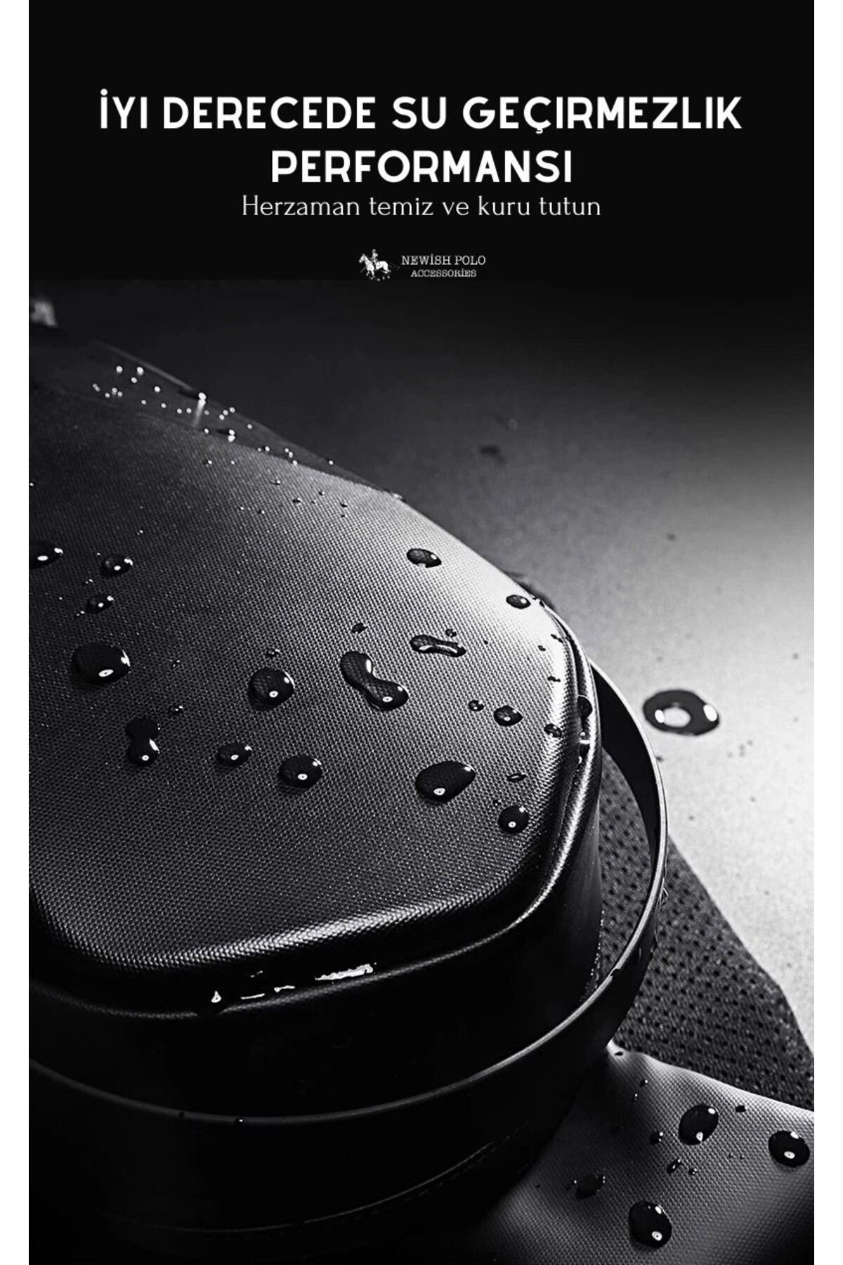 Newish Erkek Siyah Vegan Deri Çapraz Askılı Omuz Ve Bel Çantası - Görsel 3