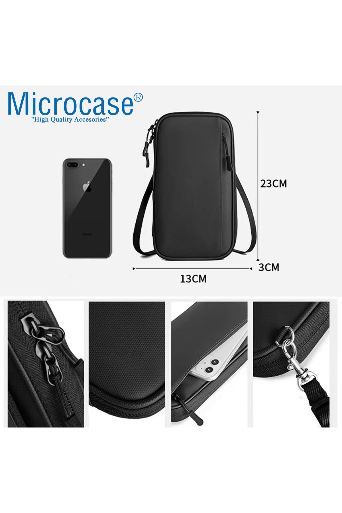 Microcase Unisex Su Geçirmez Çok Amaçlı Seyehat Pasaport Çok Gözlü Organizer Çanta AL4863 - Görsel 2