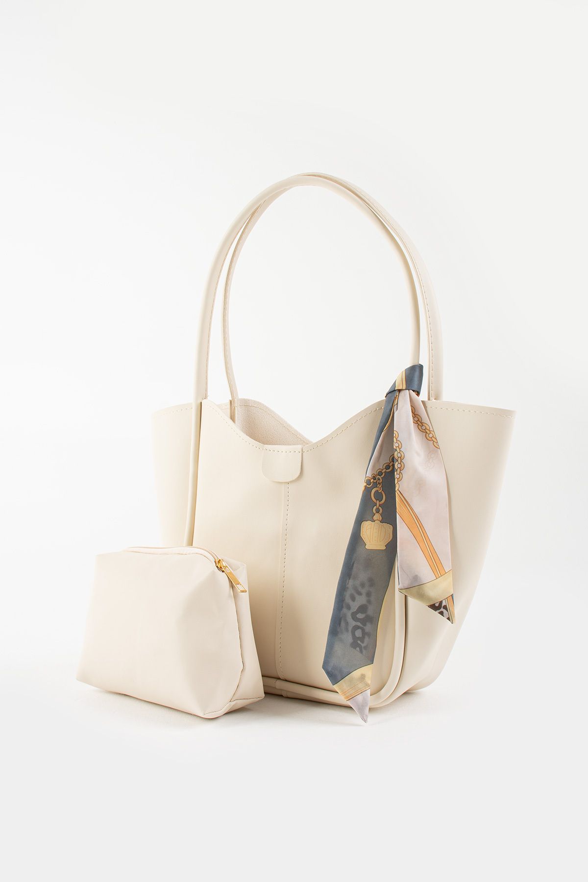 Judour Bags Fular Detaylı Yavrulu Yumuşak Deri Omuz Çantası