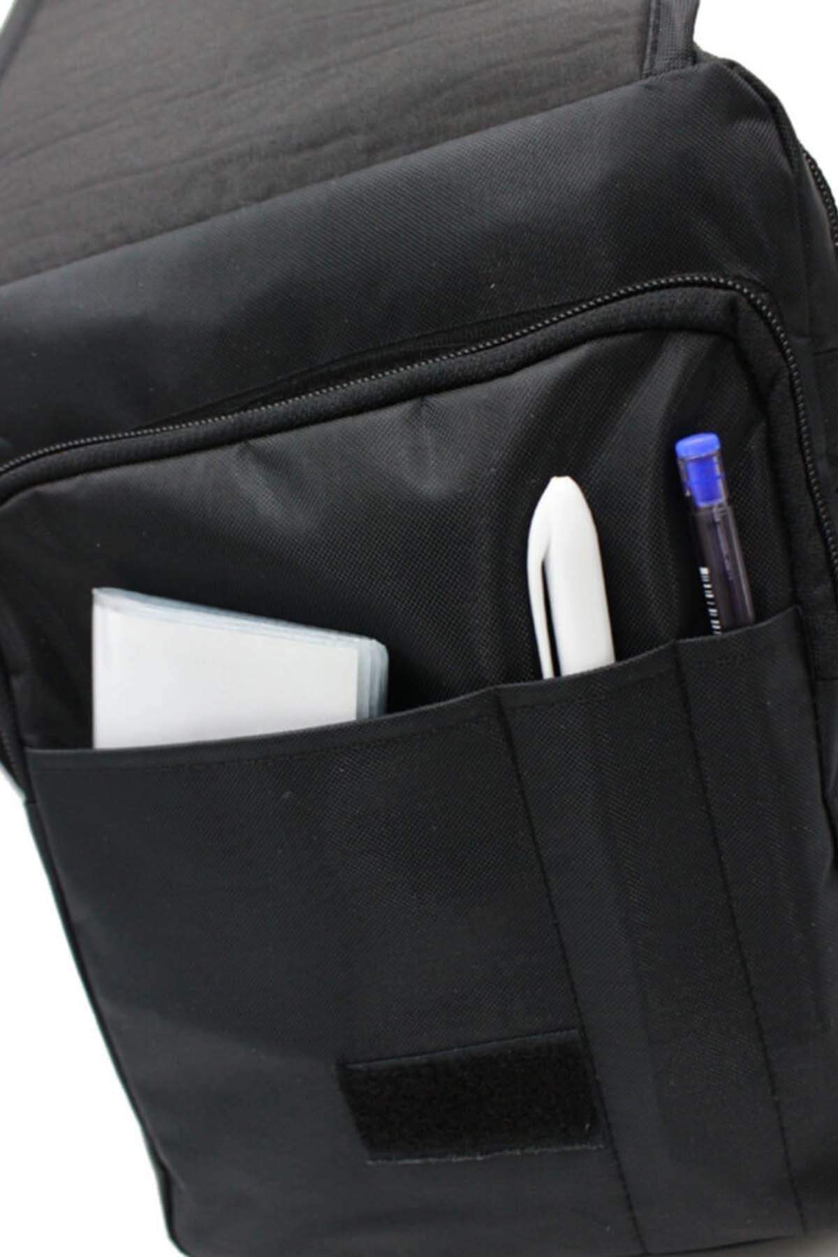 SEVENTEEN Seven Teen 2245 Çok Gözlü Erkek El Ve Omuz Askılı Çanta Siyah - Görsel 2