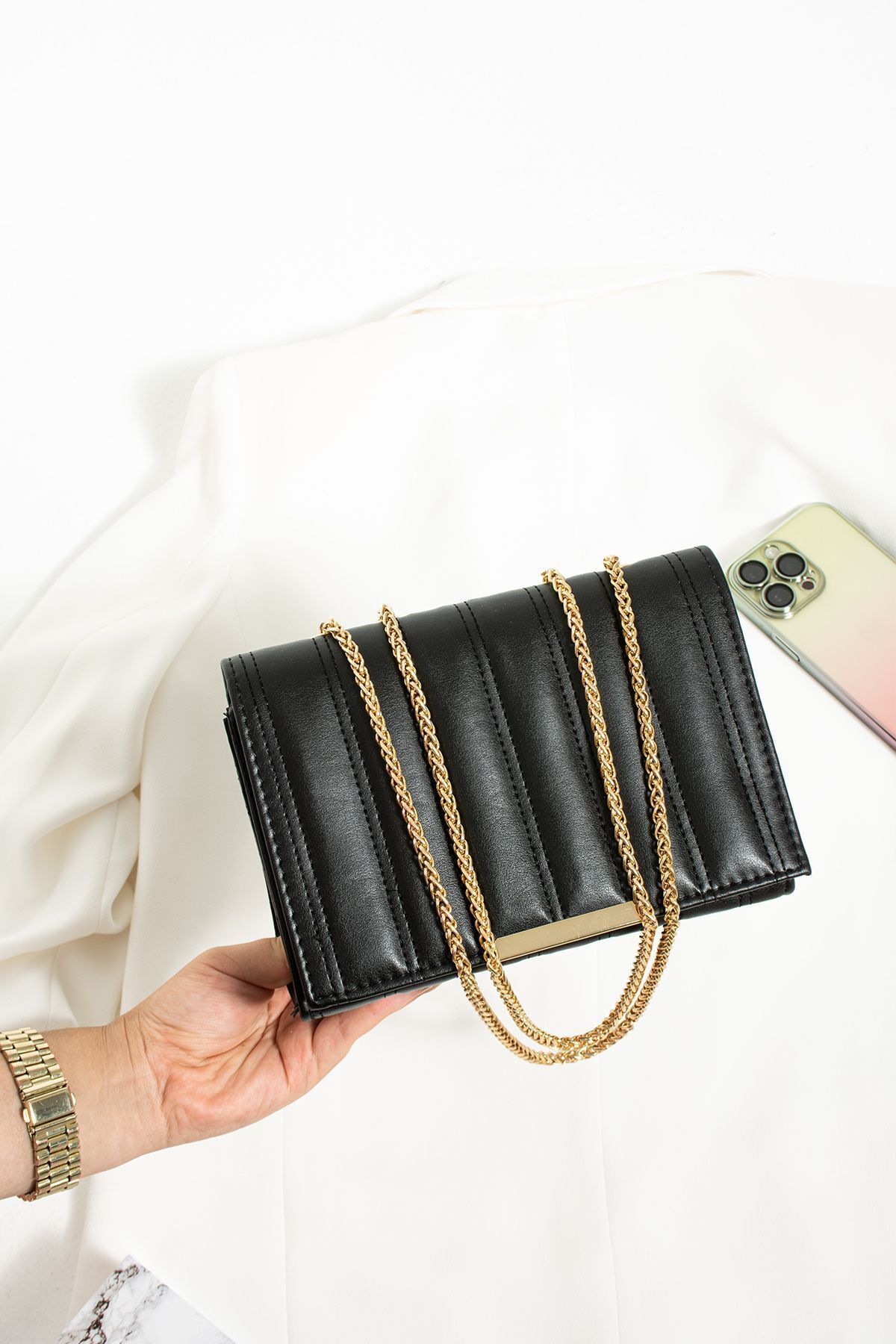 butikbatii Zincir Askılı Mıknatıslı Omuz Ve El Çantası. - Görsel 2