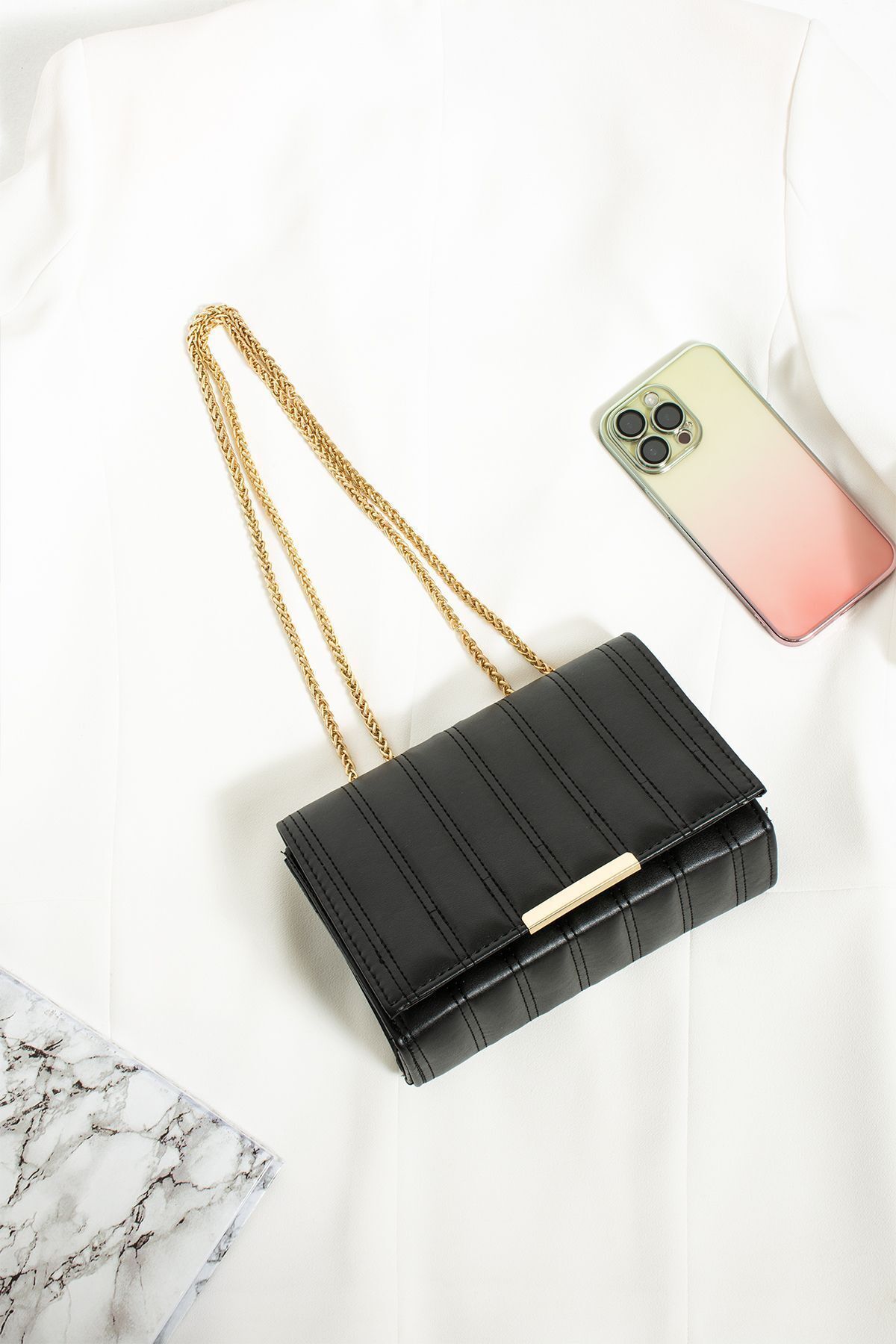 butikbatii Zincir Askılı Mıknatıslı Omuz Ve El Çantası. - Görsel 4